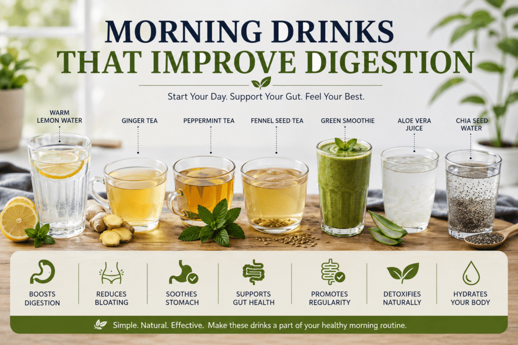 Morning drinks that improve digestion and support gut health
